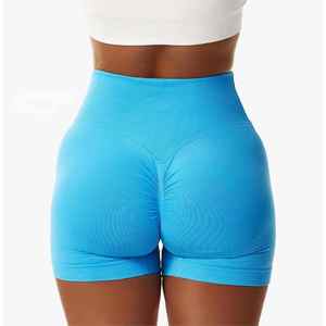 Short personnalisé de jogging en forme de V pour femmes Gym Workout Quick Dry Butt Lift taille haute Running Biker - Product Image 4