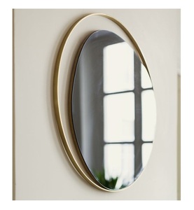 Espejo de pared con forma de flor de Calidad exclusiva, dormitorio decorativo, sala de estar, diseño Popular, espejo montado en la pared de Color dorado a la venta - Product Image 6