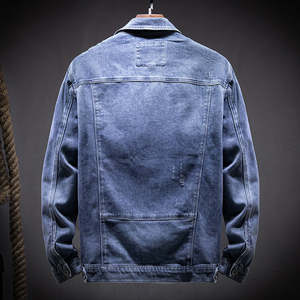 Chaquetas vaqueras de color personalizadas para hombre, estilo callejero, mangas completas, precio razonable, servicio OEM, forro de lana con capucha frontal, Invierno - Product Image 4