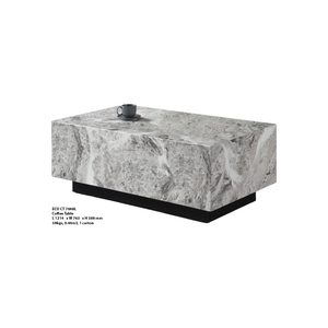Mesa de Centro de Mármol de Malasia, Diseño Moderno y Personalizado de Lujo, Material ECC Duradero, Resistente al Calor y a las Manchas, ECO CT 7048L, para Hogar y Oficina - Product Image 1