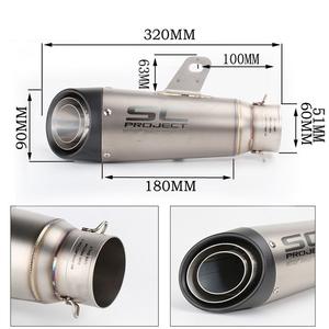 Venta al por mayor accesorios universales para motocicleta silenciador tubo de escape tres capas CNC tubo de escape para motocicleta - Product Image 6