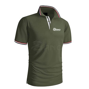Camiseta deportiva de secado rápido para Polo para hombre, tela de punto de fibra de algodón/bambú transpirable, ropa deportiva de manga corta con patrón sólido S - Product Image 3