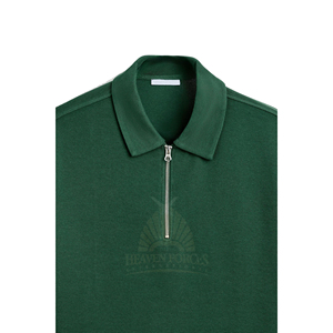 Cremallera de cuarto de alta calidad para hombre para camisas Tela de Jersey sólida Impresión de logotipo personalizado Transpirable Secado rápido - Product Image 5