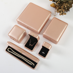 Wholesale Custom Logo White Pu <strong>Leather</strong> Plastic Packaging <strong>Box</strong> Suede Ring Necklace Bracelet <strong>Jewellery</strong> <strong>Box</strong> - Product Image 5