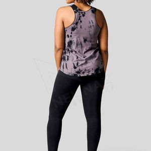 Tops de entrenamiento informales ajustados para mujer, Top deportivo de secado rápido para gimnasio, Top bordado recortado sin mangas, Top de punto transpirable - Product Image 3