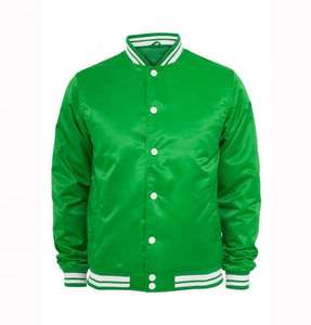 Chaquetas de satén Diseño bordado personalizado Chaquetas de bombardero de satén Chaquetas de estilo universitario de otoño e invierno - Product Image 5