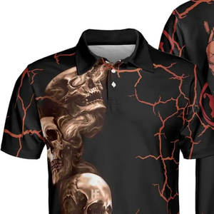 OEM personnalisé hommes été affaires revers pour chemise nouveau cool coton décontracté à manches courtes T-Shirt respirant séchage rapide solide - Product Image 2