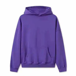 เสื้อฮู้ดแขนยาวผ้าคอตตอนโอเวอร์ไซส์สำหรับผู้ชายเสื้อฮู้ดทรงบ็อกซี่ทรงหลวมไหล่ดรอป500 GSM ดีไซน์ใหม่ - Product Image 1