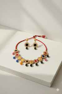 Conjuntos de collares antiguos de joyería de moda de oro alto cm y 98gm conjunto de joyería de boda disponible en cantidad a granel - Product Image 4