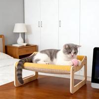 Lit de bureau pour chat d'intérieur 2025, facile à installer, nid de table pour chaton, lavable et amovible, hamac pour chat