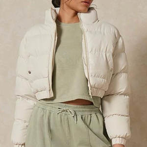 Chaqueta Burbuja para Mujer, Talla Personalizada, con Piel de Oveja, Tejido de Punto Liso Teñido, Material de Nailon/Poliéster, Servicio OEM y Venta al Por Mayor - Product Image 2