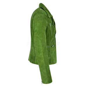 Veste en cuir suédé pour femmes à bas quantité minimale de commande Vente directe d'usine Veste en cuir suédé de mode pour femmes - Product Image 4
