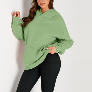 เสื้อฮู้ดผู้หญิงไซส์ใหญ่ สไตล์สตรีทแวร์ ฮิปฮอป ผ้าฟลีซ กันลม ใส่ได้ในฤดูหนาว แบบสวมหัว ขายดี - Product Image 3