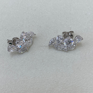 ต่างหูเพชรแท้จากห้องปฏิบัติการที่ได้รับการรับรองจาก IGI ทอง 10k 14k 18k ดีไซน์เครื่องประดับชั้นดี มีตัวเลือกทองคำแท้สีเหลือง สีโรสโกลด์ และสีขาว สำหรับวันเกิด - Product Image 5