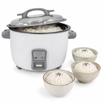 Vente flash - Cuiseur à riz électrique en acier inoxydable grande capacité avec fonction de maintien au chaud pour restaurant, hôtel, buffet, salle à manger
