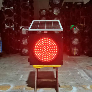 Crossroads Use Semáforo solar <span class=keywords><strong>de</strong></span> color azul Baliza LED Luz <span class=keywords><strong>de</strong></span> advertencia intermitente amarilla/roja - Product Image 6