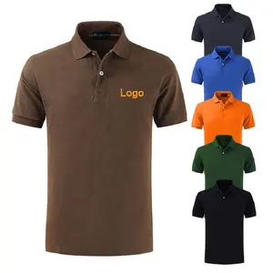 Custom Logo Plain Katoen Polyester Kraag Manchet Tipping Rib Slim Fit Golf Mannen Poloshirt Unisex Polo T-shirt