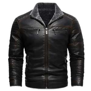 Chaquetas de Cuero para Hombre de Alta Calidad, Chaqueta de Motociclista de PU, Ropa de Abrigo de Invierno Elegante, Chaqueta de Moda Duradera, Venta al por Mayor OEM - Product Image 4