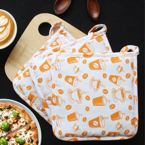 High Quality Custom Print Pure Cotton <b>Pot</b> <b>Holder</b>, Customized Private Logo Kitchen Accessory India - Product Image 5