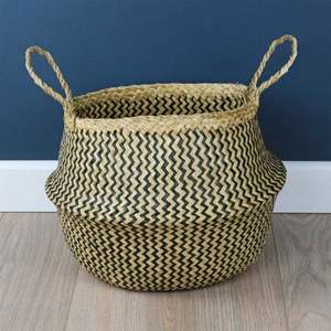 Belly Natural Woven Eco-friendly Seagrass <b>Baskets</b> for Clothes Can Be Customizable Sizes and Styles Manufacturing in Vietnam - Product Image 1