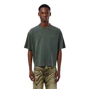 เสื้อยืดผ้าฝ้าย100% ลายกราฟฟิกซักกรดสำหรับผู้ชายเสื้อผ้าแนวสตรีทผ้าครอปขนาดสต็อก - Product Image 1