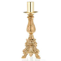 Bougeoir en laiton plaqué or pour autel d'église Décoration de la maison Mariage Temple Utilisation Bougeoir élégant Éclairage religieux festif