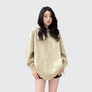 Sudaderas con Capucha de Invierno para Mujer, Estampadas con Serigrafía de Logotipo Personalizado, Estilo Coreano, Holgadas, de Algodón/Poliéster - Product Image 3