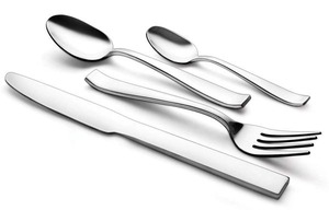 Juego de cubiertos de comida para restaurante hecho a mano, diseño de tendencia ecológico, cubiertos de acero inoxidable para bodas hechos de Metal - Product Image 5