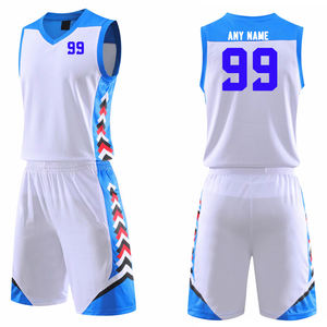 Ensemble d'uniformes de basket-ball modernes de qualité supérieure au design personnalisé, short imprimé à col en V avec logo pur, vêtements de sport professionnels - Product Image 1