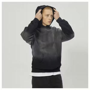 Sudadera con capucha de gran tamaño personalizada estilo Y2K para hombre 100% algodón 500 Gsm Sun Faded con estampado Digital Boxy Fit Streetwear para invierno - Product Image 3