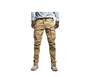 Pantalones Jogger Cargo para hombre, ropa personalizada, 100% algodón, informal, lisa, OEM, con múltiples bolsillos, con logotipo personalizado, venta al por mayor - Product Image 1