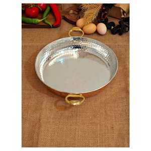 Pot de service en cuivre de vente chaude chauffe-plats de service de buffet écologique avec ensemble d'ustensiles sans danger pour la cuisine fabriqué en Inde - Product Image 4