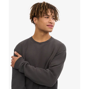 Sweat-shirt à col rond pour homme, style vintage, teinture blanchissante, épais et chaud, streetwear hip-hop américain, sweat-shirt à enfiler - Product Image 5