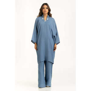 ชุดเซ็ตผ้าปอกระเจาโบฮีเมียนย้อมสี รุ่น IPST-55104 ชุดเซ็ต 2 ชิ้นสำหรับฤดูใบไม้ผลิ/ฤดูร้อน ไซส์ XS ความยาวเหนือเข่า ชุดเข้าชุดกัน - Product Image 1