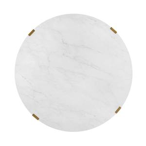 Table basse moderne en métal écologique avec plateau en marbre durable, design unique pour la maison et le bureau, salons - Product Image 4