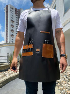 Delantal sin mangas de cuero de alta calidad para hombre del fabricante personalizado de ALW, logotipo personalizado duradero reutilizable, especializado en todos los productos - Product Image 5