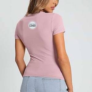 Camiseta de manga corta para mujer de algodón pesado - Product Image 3