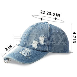 Nuevo estilo Jeans Hat Mejor calidad 100% Algodón Hecho Jeans Sombreros Más vendidos Casual Jeans Hat para adultos - Product Image 2
