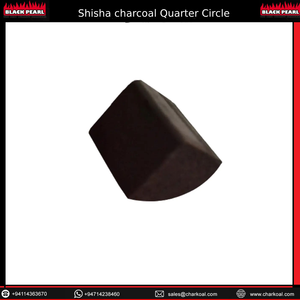 Charbon de bois de narguilé Shisha en coquille de noix de coco à faible teneur en cendres et en humidité disponible en forme de quart de cercle - Product Image 5