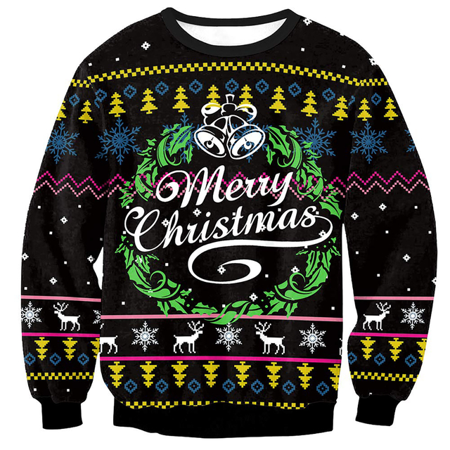 2024 Custom Logo OEM & ODM Men's Winter Holiday Anti-Wrinkle Acrylic Pullover Ugly Christmas Sweater