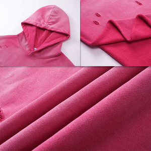 Sweat à capuche de qualité supérieure avec logo personnalisé en coton oversize délavé à l'acide pour hommes - Product Image 6