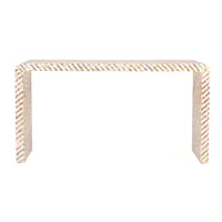 Table console design moderne faite à la main, incrustation de nacre, décoration d'entrée de luxe pour le salon, style couloir, meubles de maison
