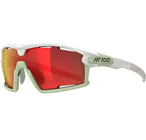 EYEPAL QEF Q5Y6B wrap around Triathlon Cycling Sunglasses for Men, Road bike sunglasses Volleyball Running mirrored coating lens