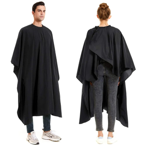 Cape de barbier professionnelle unisexe, grande taille 64\"x56\", imperméable en nylon, tablier de coiffeur, capes confortables et réglables - Product Image 1