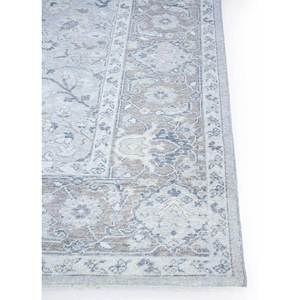 พรมขนสัตว์ถักมือ Erbe สีเทาและสีดำ รุ่น Jnlp-02 ลายเหรียญรูปสี่เหลี่ยมผืนผ้า ขนาด 9x12 ฟุต ทอแบบเรียบ สไตล์โบโฮ สำหรับใช้ในบ้าน สำหรับห้องโถง - Product Image 4