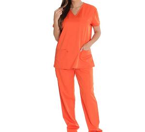 ชุดสครับแพทย์แบบยูนิเซ็กซ์ ดีไซน์ล่าสุด คุณภาพสูง ระบายอากาศได้ดี สวมใส่สบาย ยืดหยุ่นได้  รับผลิตตามสั่ง สีและโลโก้ตามต้องการ บริการ OEM ยอดนิยม - Product Image 1