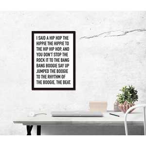 Diseño minimalista de impresión artística de hip hop 'I Said a Hip Hop' con la imagen de Sugarhill Gang - Product Image 3