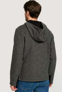 À la mode MS-HD-1075 hommes à manches longues hiver à capuche décontracté confortable collé pull avec motif 3D haut court - Product Image 3