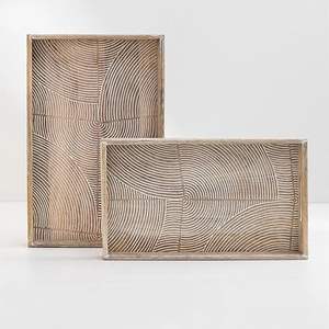 ถาดเสิร์ฟช็อคโกแลตสำหรับตกแต่งสีเงินจานใส่ขนมหวานช็อคโกแลตสุดหรู - Product Image 1