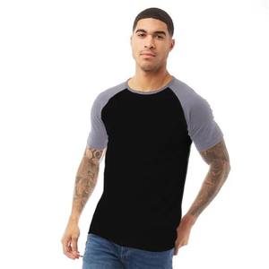 Custom Men's Casual Slim Fit Short <b>Sleeve</b> <b>Raglan</b> Cotton Polyester <b>T</b>-<b>Shirt</b> Two Tone Crew Neck Sportswear Top Wholesale - Product Image 5